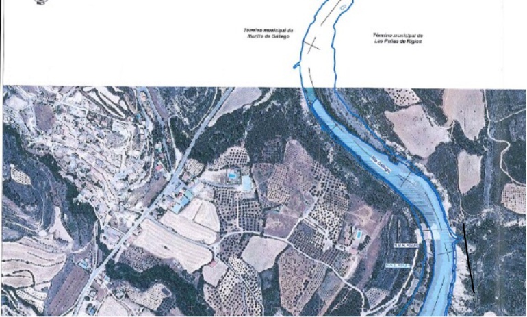 Imagen del proyecto del embalse de Biscarrués Imagen del proyecto del embalse de Biscarrués