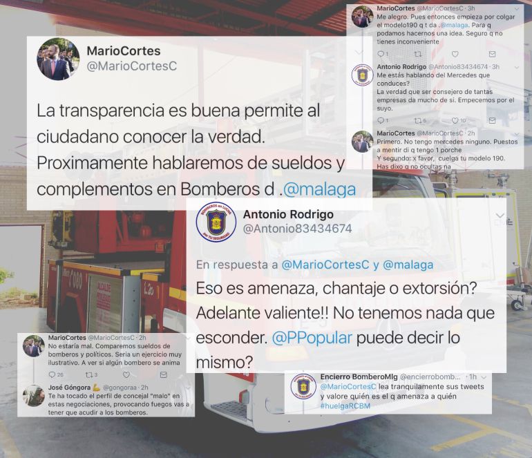 Captura de parte de lo publicado por el edil en rrss y las respuestas recibidas Captura de parte de lo publicado por el edil en rrss y las respuestas recibidas