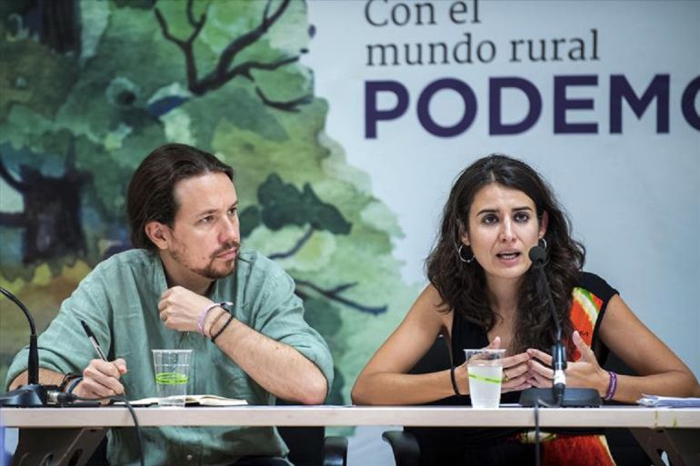Irene De Miguel junto a Pablo Iglesias Irene De Miguel junto a Pablo Iglesias