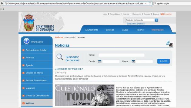 El Ayuntamiento de Guadalajara prefiere mantener discrección sobre el hackeo sufrido por su página web a cargo de La 9 de Anonymous: El Ayuntamiento de Guadalajara prefiere no hablar del hackeo de su web El Ayuntamiento de Guadalajara prefiere mantener discrección sobre el hackeo sufrido por su página web a cargo de La 9 de Anonymous: El Ayuntamiento de Guadalajara prefiere no hablar del hackeo de su web