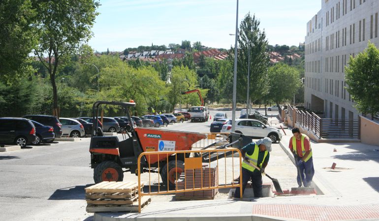 Obras en la calle Imprenta en Tres Cantos Obras en la calle Imprenta en Tres Cantos