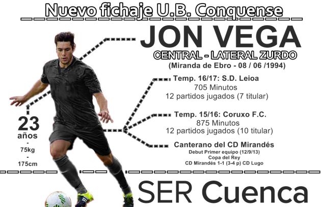 La UB Conquense ficha a Jon Vega La UB Conquense ficha a Jon Vega