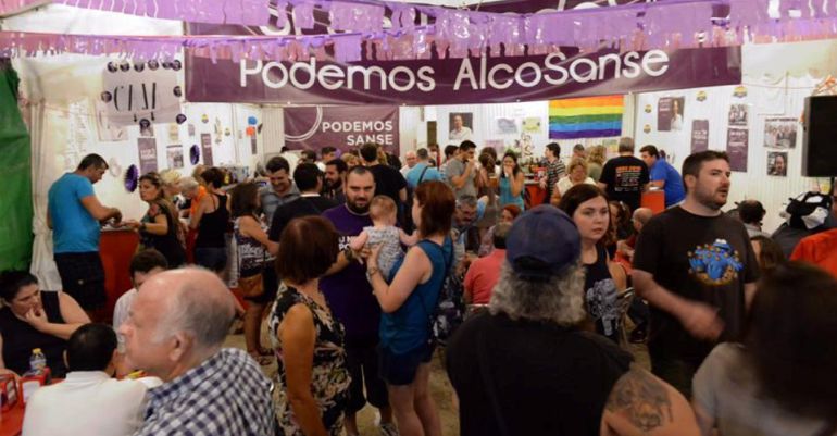 Caseta de Podemos AlcoSanse en las fiestas Caseta de Podemos AlcoSanse en las fiestas