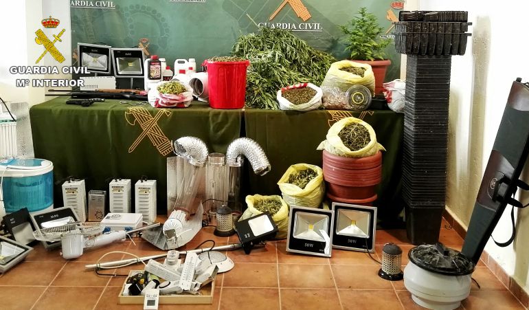 Desmantelados dos laboratorios de marihuana en Torralba de Calatrava Desmantelados dos laboratorios de marihuana en Torralba de Calatrava
