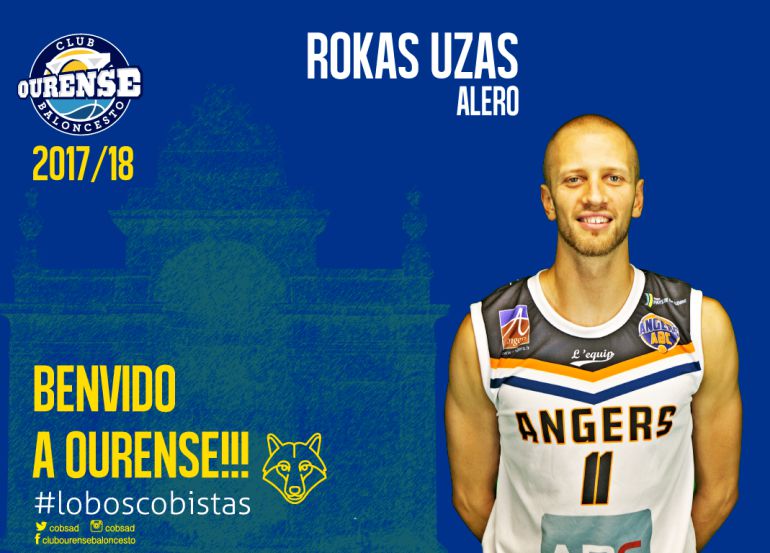 Rokas Uzas, alero lituano, es el primer fichaje del Club Ourense Baloncesto.Uzas, fichó por una temporada Rokas Uzas, alero lituano, es el primer fichaje del Club Ourense Baloncesto.Uzas, fichó por una temporada