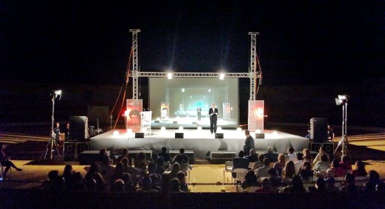 Momento de la gala de entrega de premios del FEC Villamayor Momento de la gala de entrega de premios del FEC Villamayor