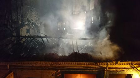 Uno de los inmuebles afectados en el incendio Uno de los inmuebles afectados en el incendio
