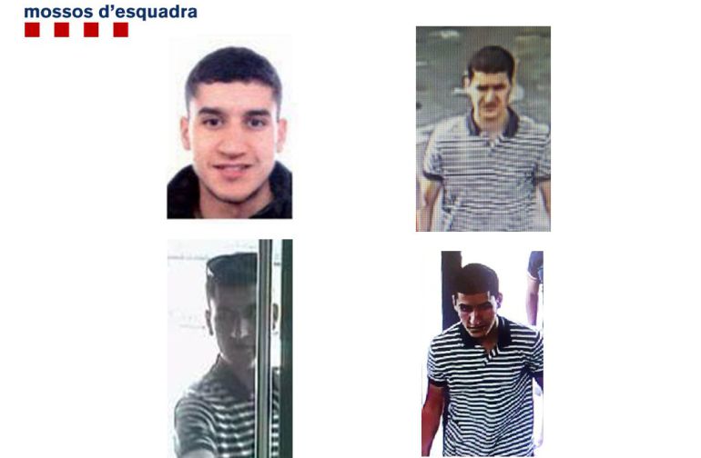 Imágenes de Younes Abouyaaqoub, el terrorista que conducía la furgoneta en Las Ramblas, apuñaló a Pau Pérez y permanece huido. Imágenes de Younes Abouyaaqoub, el terrorista que conducía la furgoneta en Las Ramblas, apuñaló a Pau Pérez y permanece huido.