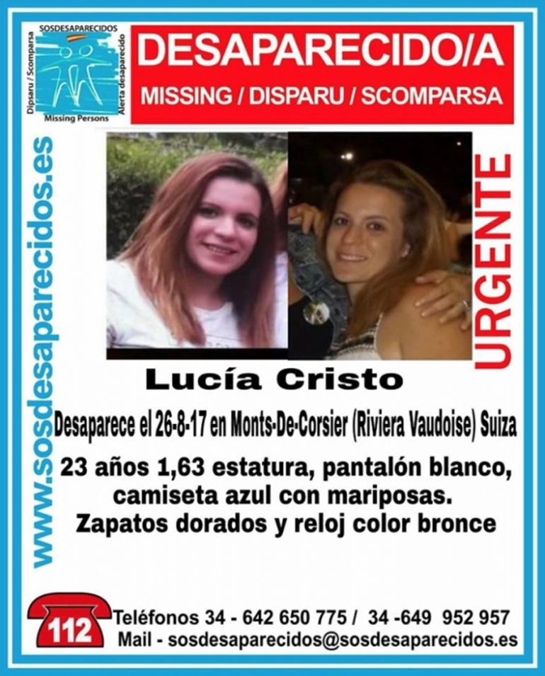 Alicante: Buscan a una joven alicantina desaparecida en Suiza Alicante: Buscan a una joven alicantina desaparecida en Suiza