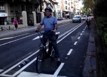 El carril bici de Sagasta acoge a sus primeros ciclistas