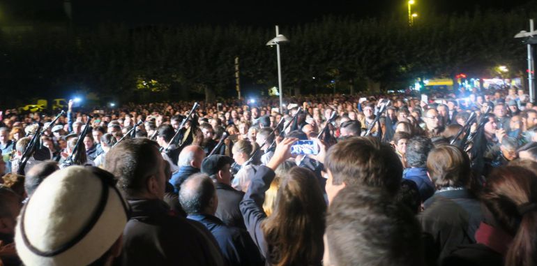 Un momento de un concierto de Carlos Núñez en el San Froilán Un momento de un concierto de Carlos Núñez en el San Froilán