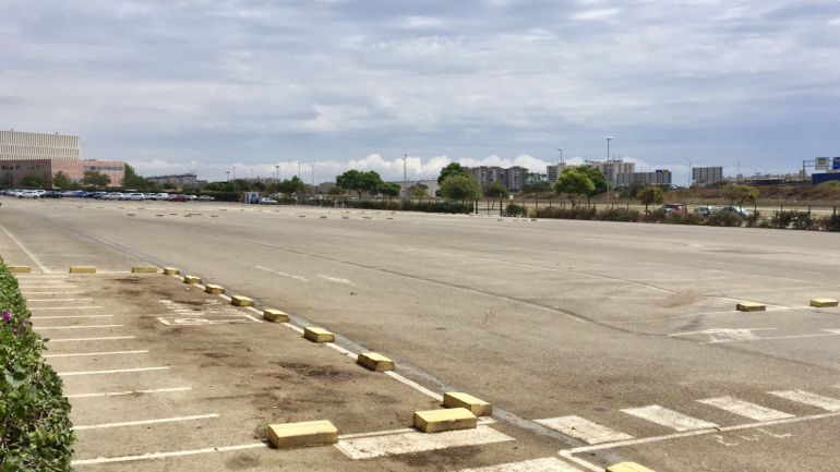 Acceso principal al aparcamiento anexo a la Ciudad de la Justicia de Málaga Acceso principal al aparcamiento anexo a la Ciudad de la Justicia de Málaga