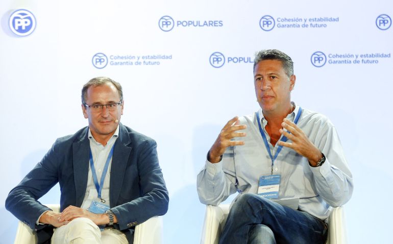 El presidente del PP en Cataluña, Xavi García Albiol (d), junto a el presidente del PP en el País Vasco, Alfonso Alonso. El presidente del PP en Cataluña, Xavi García Albiol (d), junto a el presidente del PP en el País Vasco, Alfonso Alonso.