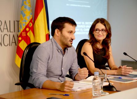 Marzá y Oltra en rueda de prensa Marzá y Oltra en rueda de prensa