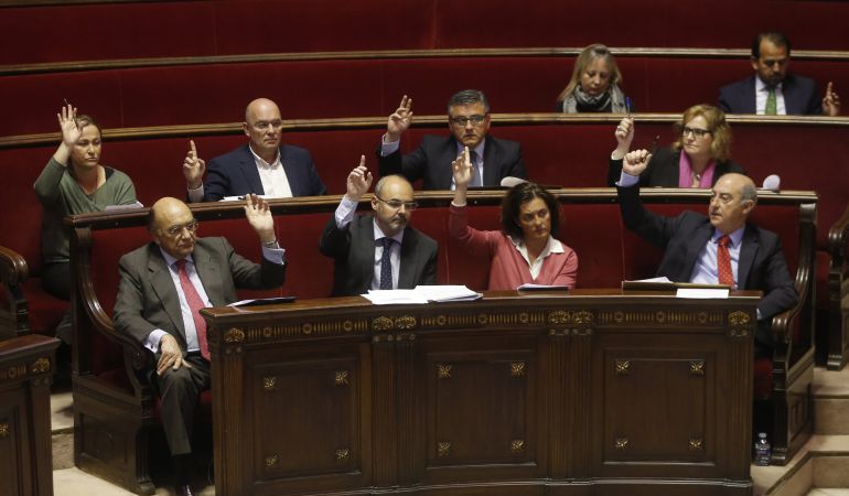 Los ediles del grupo popular en el hemiciclo del Ayuntamiento de València en una imagen de archivo Los ediles del grupo popular en el hemiciclo del Ayuntamiento de València en una imagen de archivo