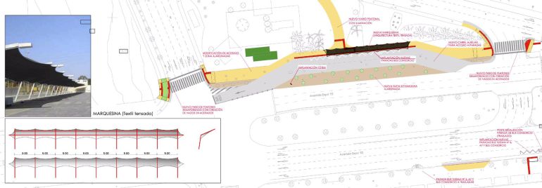 Proyecto de intercambiador de autobuses junto a la Torre Sevilla Proyecto de intercambiador de autobuses junto a la Torre Sevilla