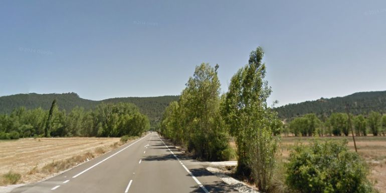 Carretera donde ha tenido lugar el accidente Carretera donde ha tenido lugar el accidente