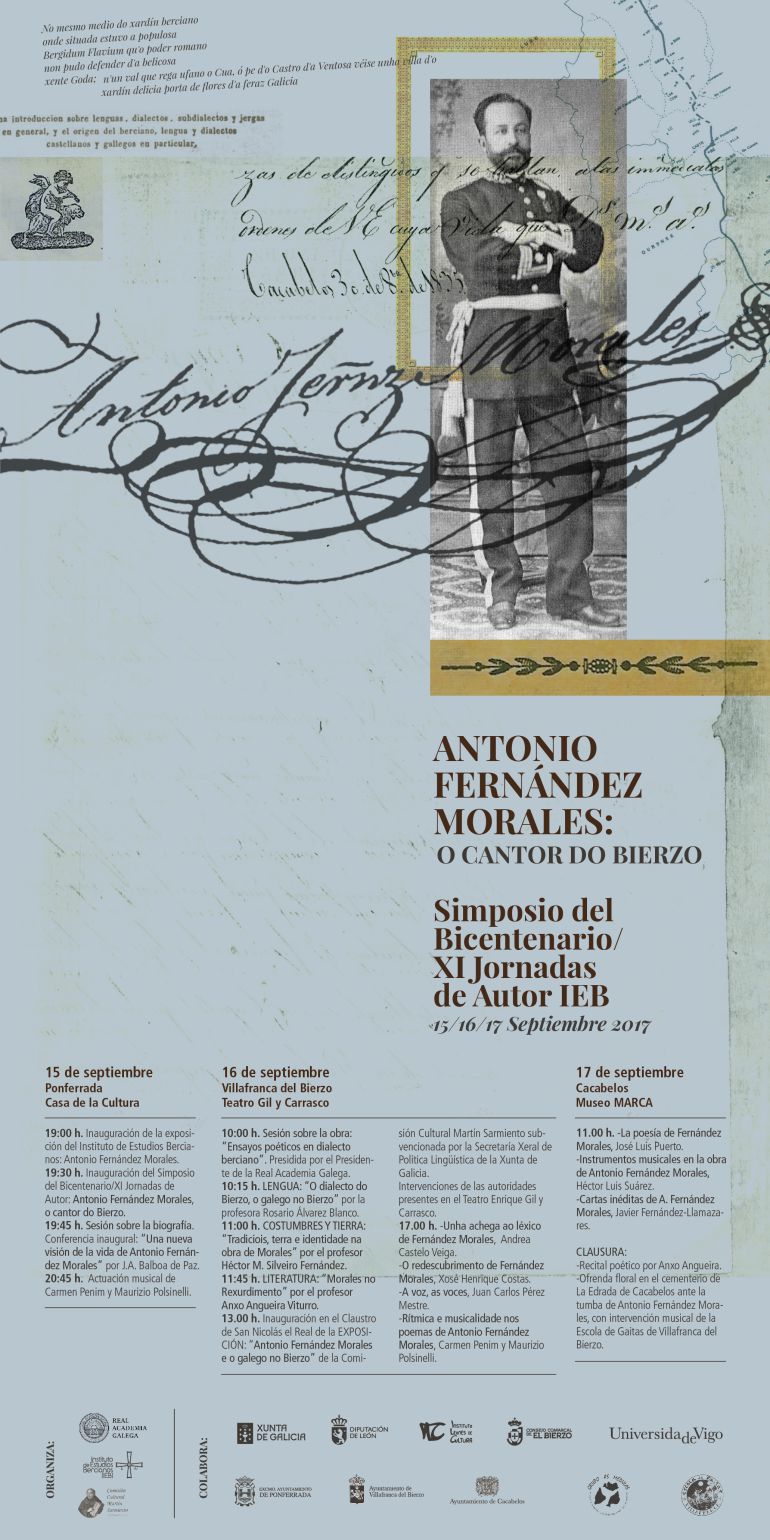 El IEB dedica las XI Jornadas de Autor a Antonio Fernández Morales El IEB dedica las XI Jornadas de Autor a Antonio Fernández Morales