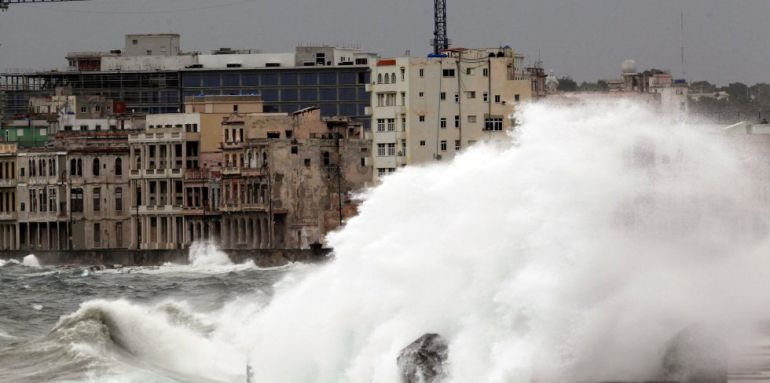 El malecón de La Habana (Cuba) durante el paso del huracán Irma. El malecón de La Habana (Cuba) durante el paso del huracán Irma.