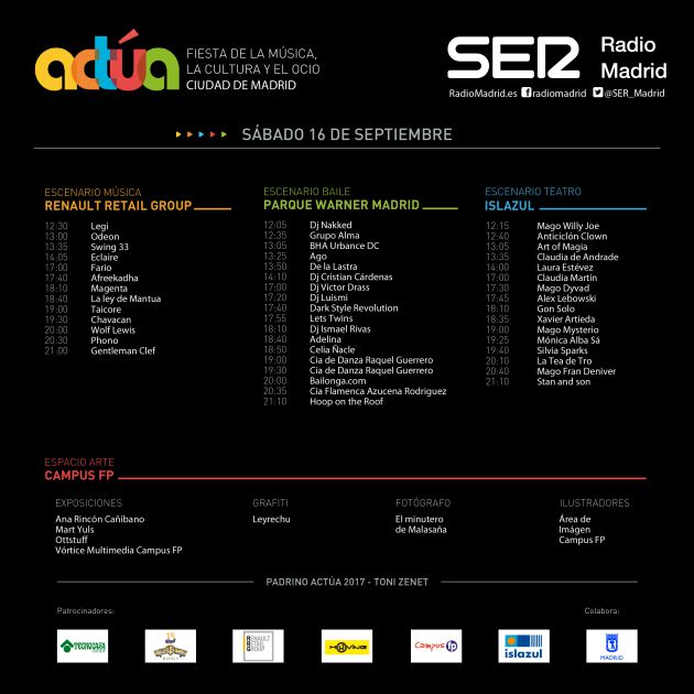 Más de cien artistas de todas las disciplinas en Actúa Madrid Más de cien artistas de todas las disciplinas en Actúa Madrid