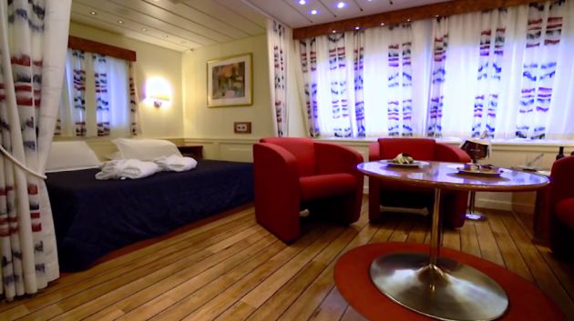 Uno de los camarotes del crucero 'Azzurra'. Uno de los camarotes del crucero 'Azzurra'.