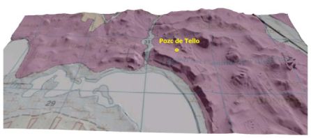 Ubicación del Pozo de Tello. Ubicación del Pozo de Tello.