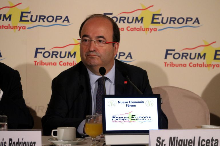 El primer secretario del PSC, Miquel Iceta, en el Forum Europa El primer secretario del PSC, Miquel Iceta, en el Forum Europa