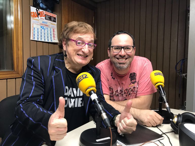 Javier Gurruchaga y Josép Cháfer durante su entrevista en radio Villena Javier Gurruchaga y Josép Cháfer durante su entrevista en radio Villena