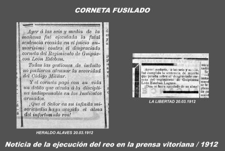 PUBLICACIÓN DE LAS NOTICIAS DE LA EJECUCIÓN EN LA PRENSA VITORIANA PUBLICACIÓN DE LAS NOTICIAS DE LA EJECUCIÓN EN LA PRENSA VITORIANA