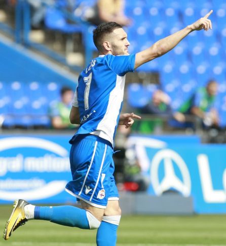 Lucas Pérez, en el partido ante el Getafe Lucas Pérez, en el partido ante el Getafe