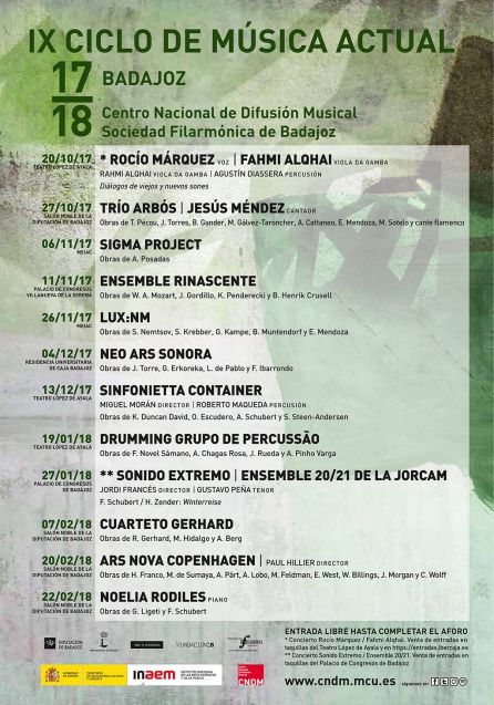 Un ciclo de música actual con récord de conciertos Un ciclo de música actual con récord de conciertos