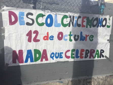 Mensaje que se podía leer durante la mañana de este jueves junto a la Plaza de la Cebada Mensaje que se podía leer durante la mañana de este jueves junto a la Plaza de la Cebada