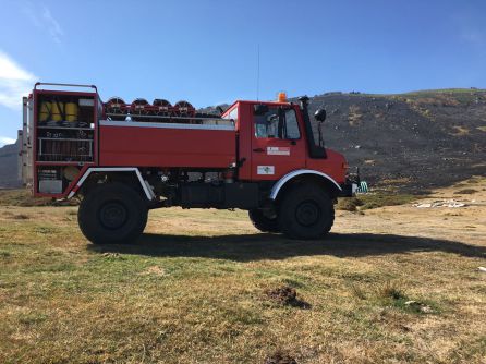 Un incendio provocado en Cantabria afecta ya al municipio palentino de Brañosera Un incendio provocado en Cantabria afecta ya al municipio palentino de Brañosera