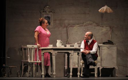 Ana Vilches y Antonio Esquinas en una de las escenas de "una joranda particular" Ana Vilches y Antonio Esquinas en una de las escenas de "una joranda particular"