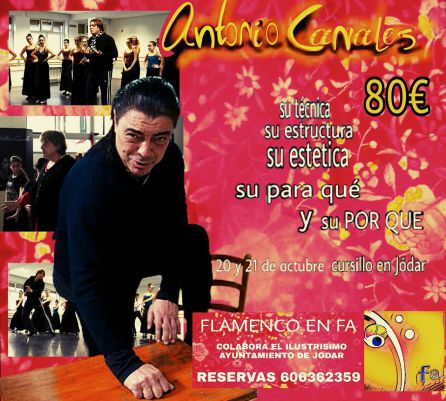 El bailaor Antonio Canales impartirá un curso intensivo en Jódar El bailaor Antonio Canales impartirá un curso intensivo en Jódar