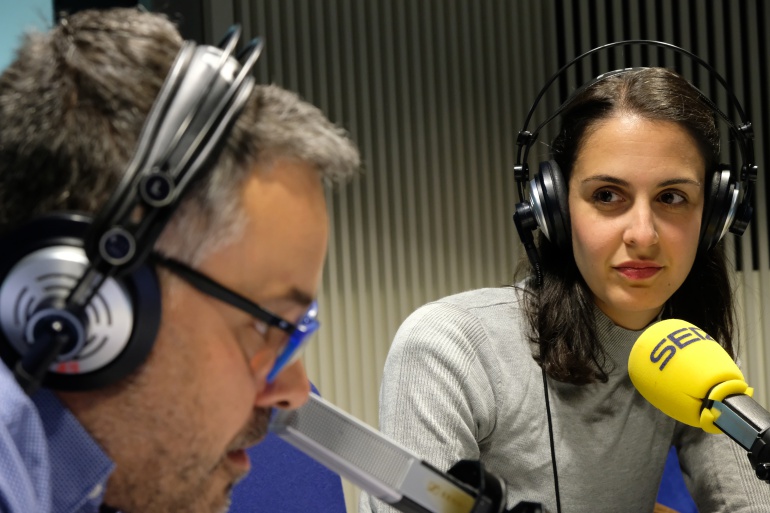 Rita Maestre en un momento de la entrevista con Javier Casal en La Ventana de Madrid Rita Maestre en un momento de la entrevista con Javier Casal en La Ventana de Madrid