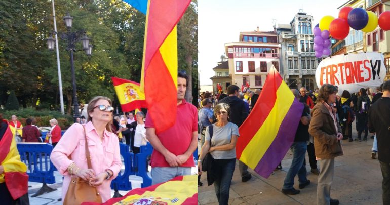 Manifestaciones por "la Unidad de España" y de las Marchas de la Dignidad, hoy en Oviedo. Manifestaciones por "la Unidad de España" y de las Marchas de la Dignidad, hoy en Oviedo.