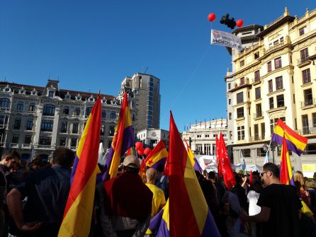 Participantes de las Marchas de la Dignidad,en la plaza de la Escandalera Participantes de las Marchas de la Dignidad,en la plaza de la Escandalera