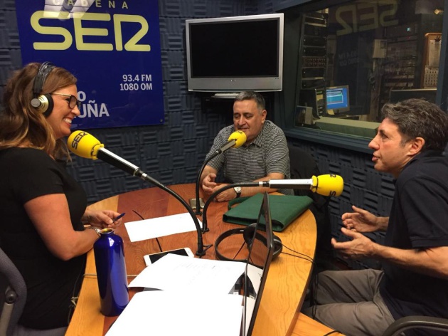Mayte González, Xosé Manuel Pereiro y Santiago Romero Mayte González, Xosé Manuel Pereiro y Santiago Romero