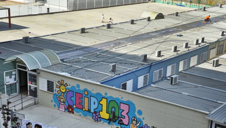 El colegio 103 de Valencia es uno de los que tiene obras pendientes El colegio 103 de Valencia es uno de los que tiene obras pendientes