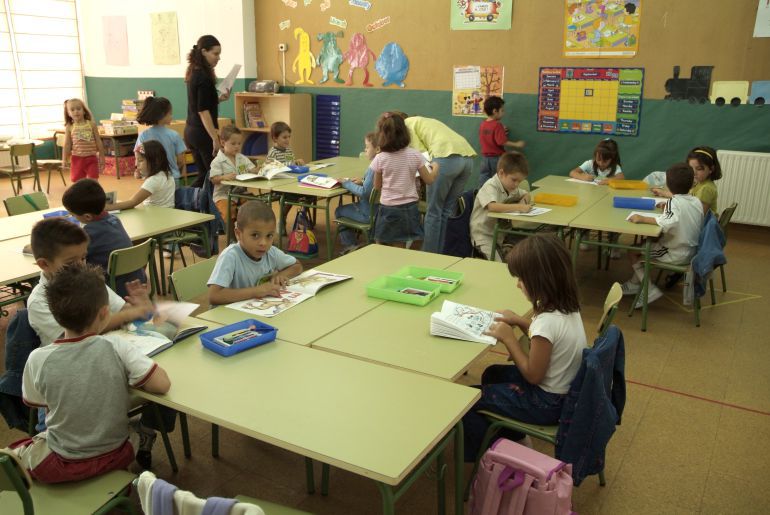 Aula de un colegio público de Madrid Aula de un colegio público de Madrid