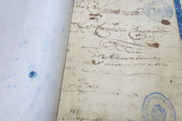 Uno de los textos manuscritos por Adolfo de Castro Uno de los textos manuscritos por Adolfo de Castro