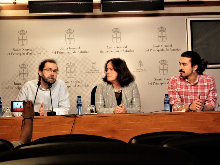 Los diputados, Emilio León, Paula Valero y Andrés 'Ron' Fernández Vilanova explican los detalles de su inicitiva legislativa Los diputados, Emilio León, Paula Valero y Andrés 'Ron' Fernández Vilanova explican los detalles de su inicitiva legislativa