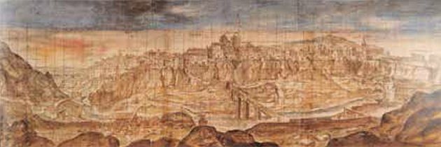 Ilustración de Cuenca en 1565 obra de Anton van den Wyngaerde. Ilustración de Cuenca en 1565 obra de Anton van den Wyngaerde.