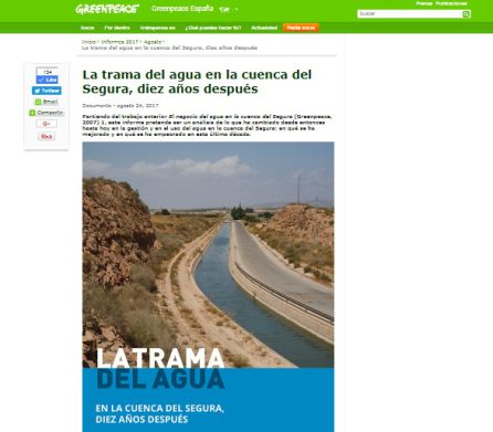 Greenpeace contesta a los expertos que niegan la abundancia de aguas subterráneas Greenpeace contesta a los expertos que niegan la abundancia de aguas subterráneas