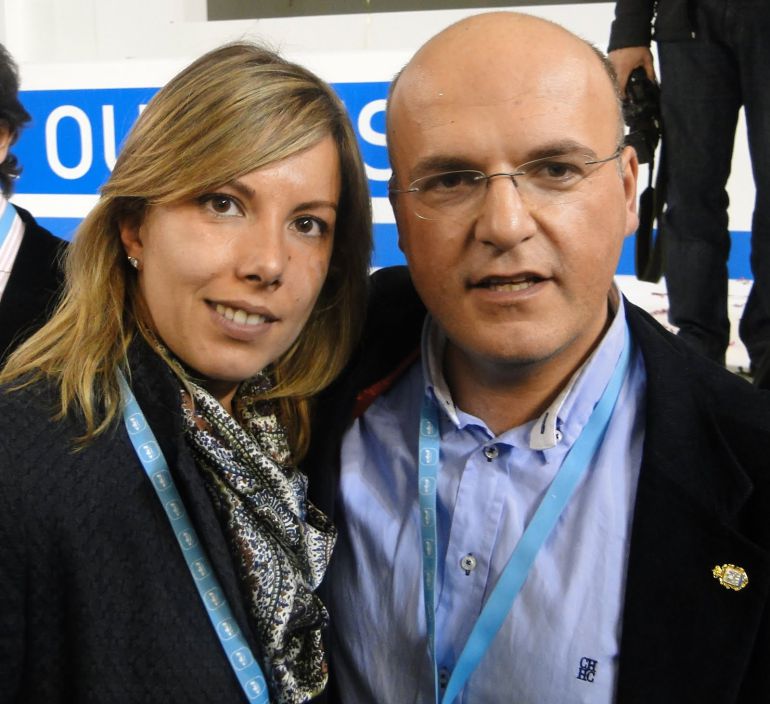 María José Caldelas y José Manuel Baltar en un acto público. María José Caldelas y José Manuel Baltar en un acto público.