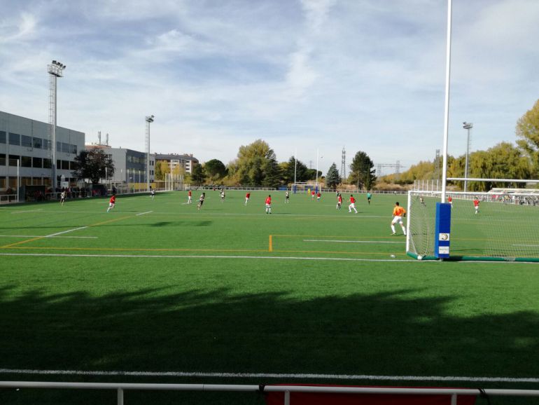 Imagen de @unionistascf, con el partido en juego en San Amaro. Imagen de @unionistascf, con el partido en juego en San Amaro.