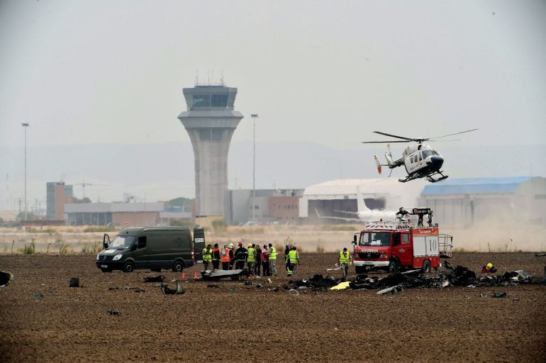 Imagen de archivo de un accidente aéreo Imagen de archivo de un accidente aéreo