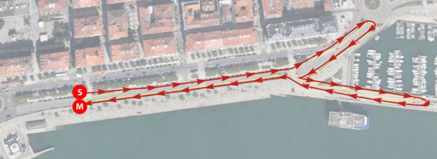 Imagen del recorrido que realizarán los participantes más pequeños en la IV Viesgo Night Race. Imagen del recorrido que realizarán los participantes más pequeños en la IV Viesgo Night Race.