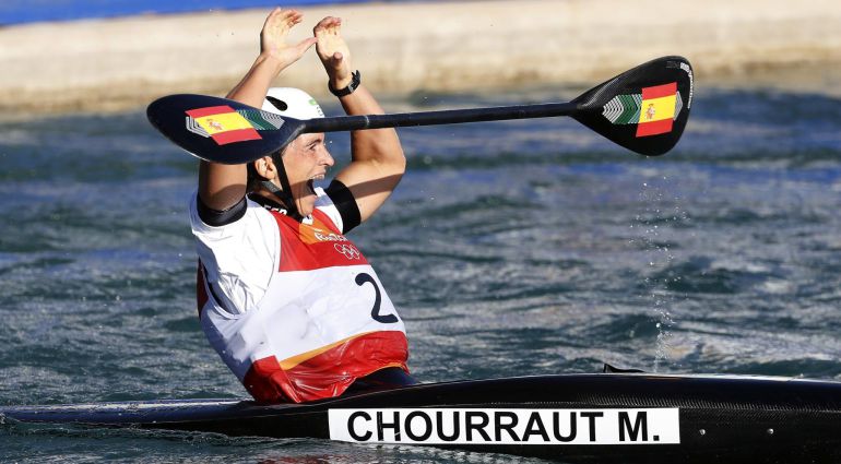 Maialen Chourraut en el momento de saberse campeona olímpica en Rio Maialen Chourraut en el momento de saberse campeona olímpica en Rio